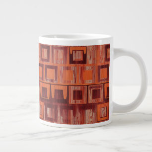 Grande Tasse abstrait rouge et orange