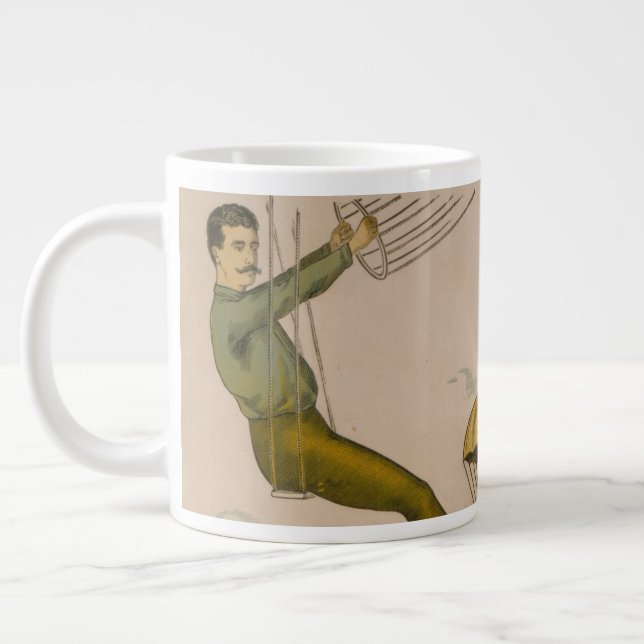 Grande Tasse Affiche De Cirque D'Un Ballon Aérien (Gauche)