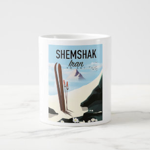 Grande Tasse Affiche de Shemshak Iran Ski.
