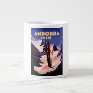 Grande Tasse Affiche de ski d'Andorre.