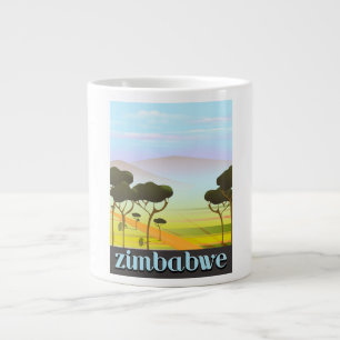 Grande Tasse Affiche de voyage au Zimbabwe
