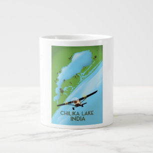 Grande Tasse Affiche de voyage du lac Chilika en Inde