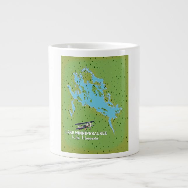 Grande Tasse Affiche de voyage du New Hampshire Lake Winnipesau (Devant)
