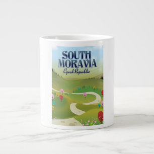 Grande Tasse affiche de voyage en Moravie du Sud République tch