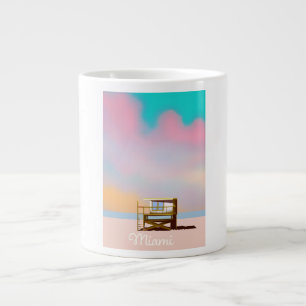 Grande Tasse Affiche de voyage Miami Lifeguard