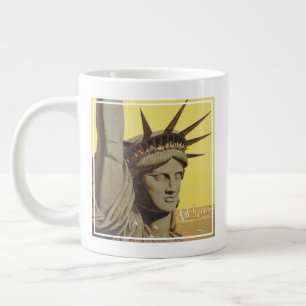 Grande Tasse Affiche De Voyage Pour New York, United Air Lines