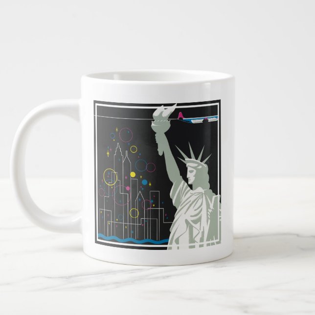 Grande Tasse Affiche De Voyage Pour Vol Northwest Airlines (Gauche)