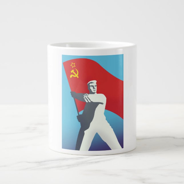 Grande Tasse Affiche de voyage soviétique (Devant)