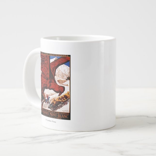 Grande Tasse Affiche des Jeux olympiques d'hiver de 1924 (Devant gauche)