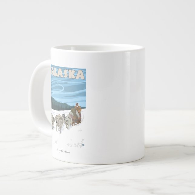 Grande Tasse Affiche Vintage voyage de l'Alaska (Devant gauche)
