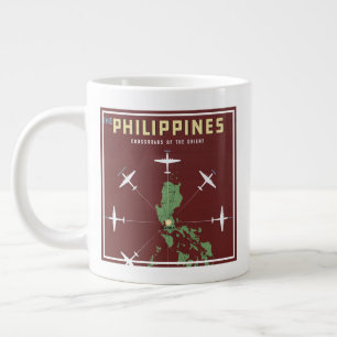 Grande Tasse Affiche Vintage voyage Pour Philippine Air Lines