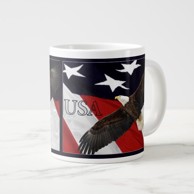 Grande Tasse Aigle et drapeau américain (Devant droit)