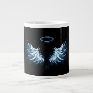 Grande Tasse Ailes d'angle brillant bleu sur arrière - plan noi