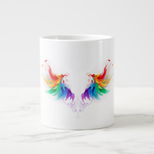 Grande Tasse Ailes fluffy arc-en-ciel