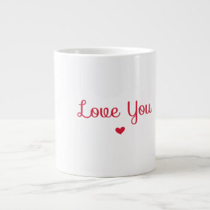 Grande Tasse Aimez votre coeur rouge