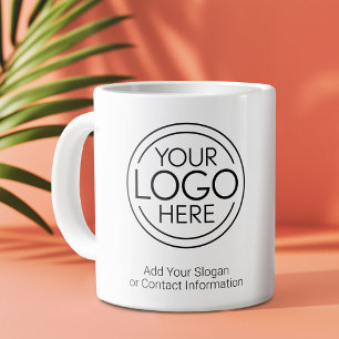 Grande Tasse Ajouter Votre Logo Entreprise Moderne Minimaliste