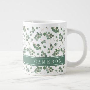 Grande Tasse Ajouter votre nom  Arbre en argent des eucalyptus
