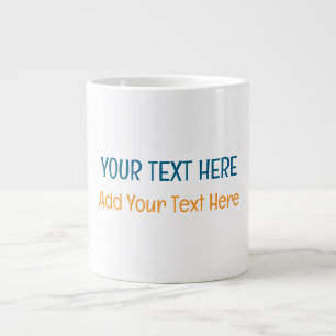 Grande Tasse Ajouter votre propre texte Slogan minimaliste mode