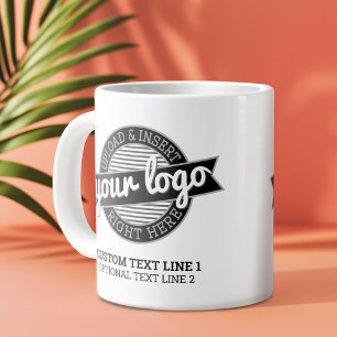 Grande Tasse Ajoutez votre logo Professionnel Moderne Minimal