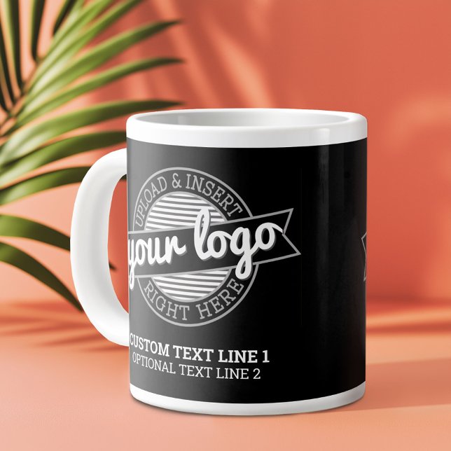 Grande Tasse Ajoutez votre logo Professionnel Moderne Minimal (Custom Logo Mug)