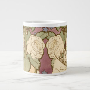 Grande Tasse Alphonse Mucha Étoiles Élégantes Art Nouveau Camél