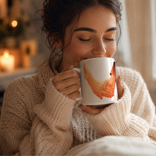 Grande Tasse Amants se tenant par la main femme & mari romanti