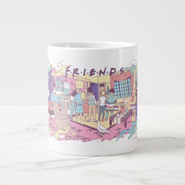Grande Tasse AMIS™ | Dessin de l'appartement (Devant)
