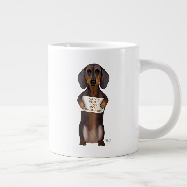 Grande Tasse Amour et Dachshund (Droite)