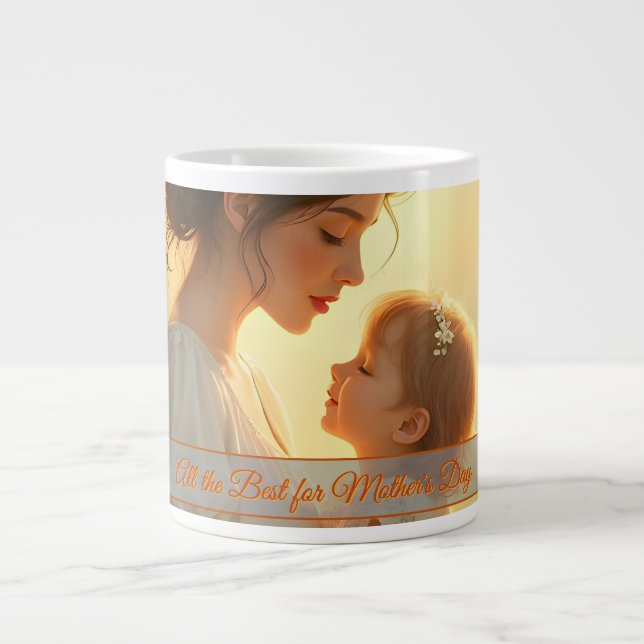 Grande Tasse Amour maternel tendre dans la lumière florissante (Devant)