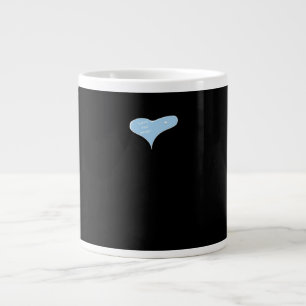 Grande Tasse Amour pour vous Plus Design Minimaliste Style Bleu