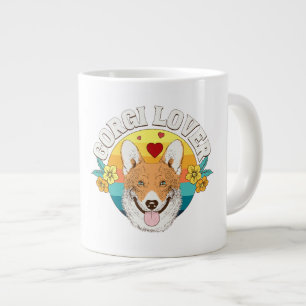 Grande Tasse AMOUREUX DE CORGI arc-en-ciel