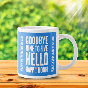 Grande Tasse Amusant Adieu 9 à 5 Bonjour Bonne heure de retrait