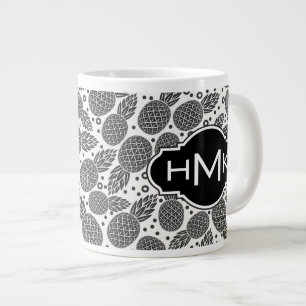Grande Tasse Ananas monochrome Monogramme