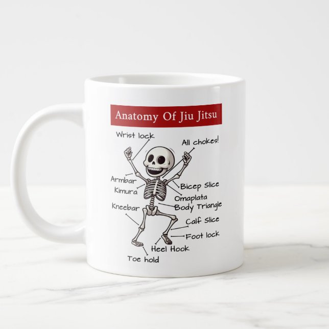 Grande Tasse Anatomie Énorme De Jiu Jitsu Soumissions Drôle (Gauche)