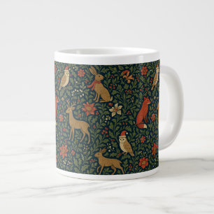 Grande Tasse Animalier & Botanique de Noël victorien