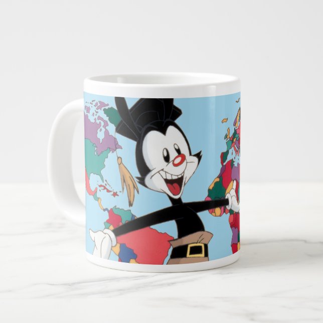 Grande Tasse Animaniacs | Yakko's World Map Graphic (Devant gauche)