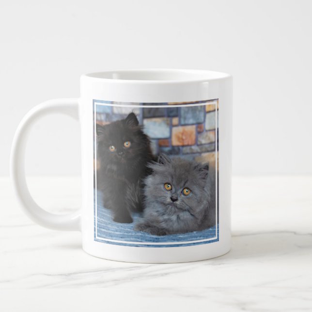 Grande Tasse Animaux de bébés cutest | Chatons persans sur couv (Gauche)