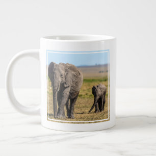 Grande Tasse Animaux de bébés cutest   Eléphant mère & bébé