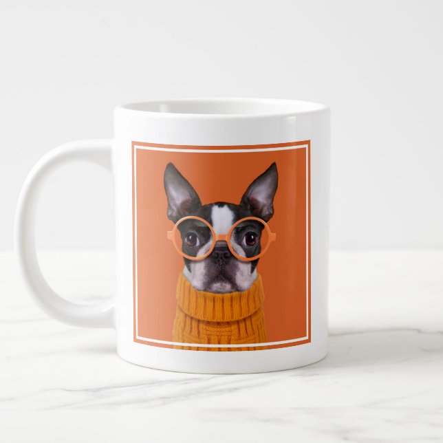 Grande Tasse Animaux de bébés cutest | Orange Boston Terrier (Gauche)