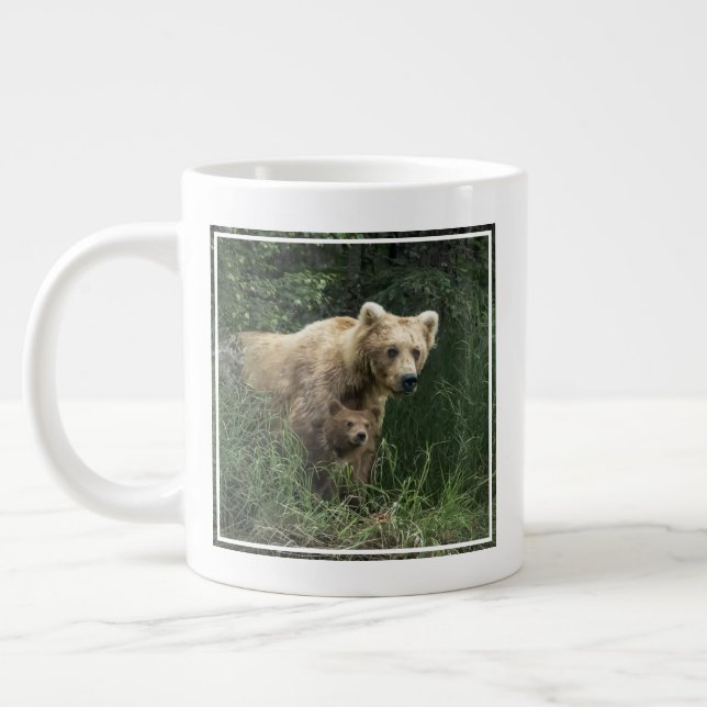 Grande Tasse Animaux de bébés cutest | Ours Mama Ours et ses pe (Gauche)