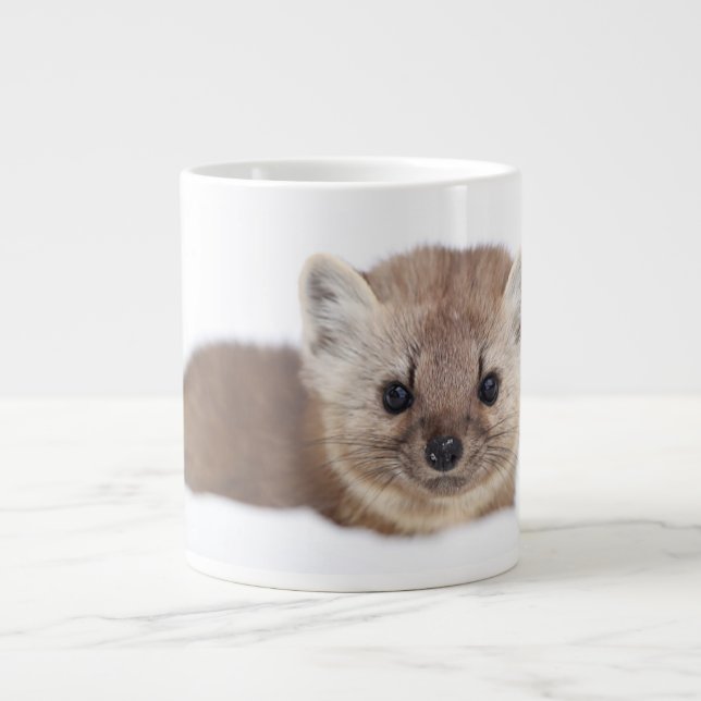 Grande Tasse Animaux de bébés cutest | Pine Marten (Devant)