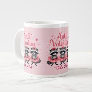 Grande Tasse Anti Valentine's Day Funny Raccoon Cute Kawaii
