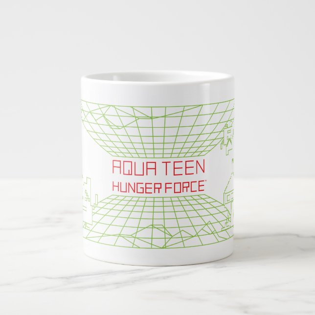 Grande Tasse Aqua Ado Hunger Force Mooninites Logo du jeu (Devant)