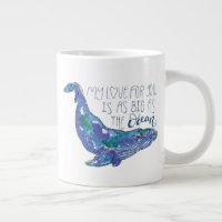 Aquarelle - Amour aussi grand que l'océan