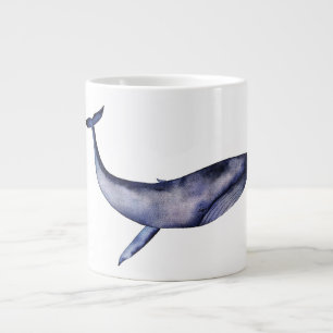 Grande Tasse Aquarelle Baleine bleue