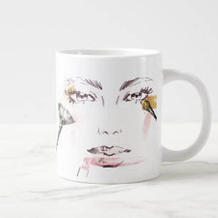Grande Tasse Aquarelle face maquillage