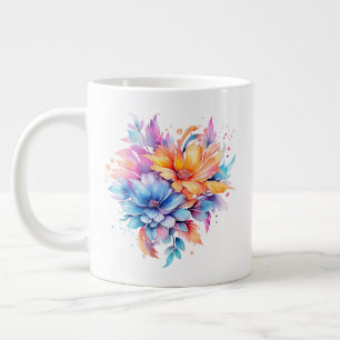 Grande Tasse Aquarelle Floral Flowers Design-24683