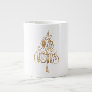 Grande Tasse Arbre de Noël Gold