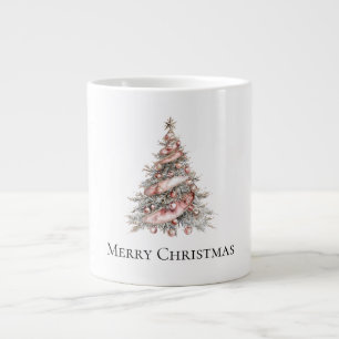 Grande Tasse Arbre de Noël rose or rose