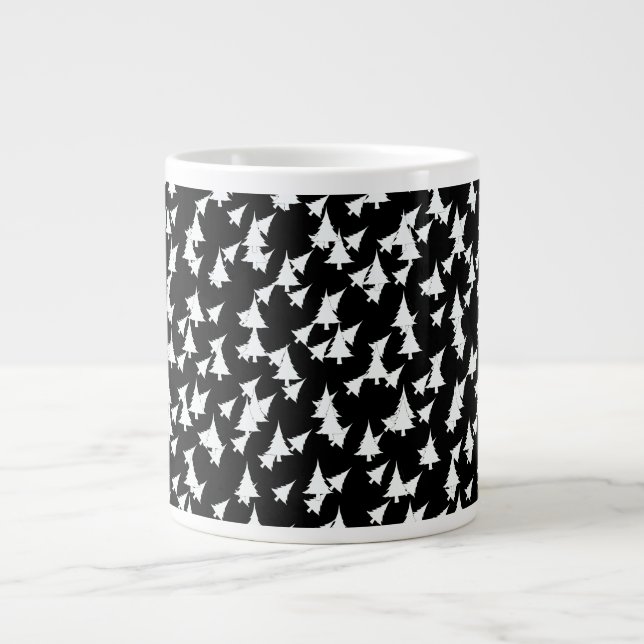 Grande Tasse Arbres blancs noirs (Devant)
